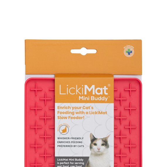 LickiMat Mini Buddy Cat - Pink