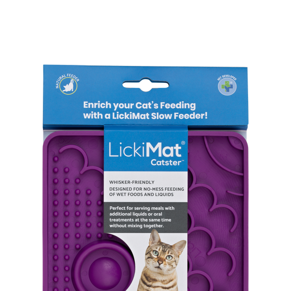 LickiMat Casper Cat Slow Feeder Mat, Pink