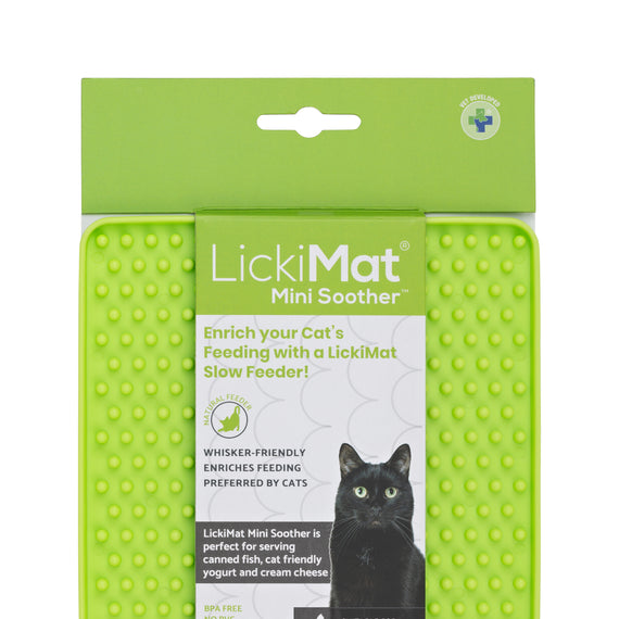 LickiMat Mini Soother Cat - Green