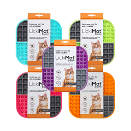 LickiMat Classic Soother, Cat Slow Feeder Lick Mat, Boredom Anxiety  Reducer; Perfect for Food, Treats, Yogurt, or Peanut Butter. Fun  Alternative to a